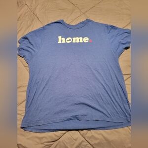 Blue Kentucky State Outline 'Home' Graphic T-Shirt